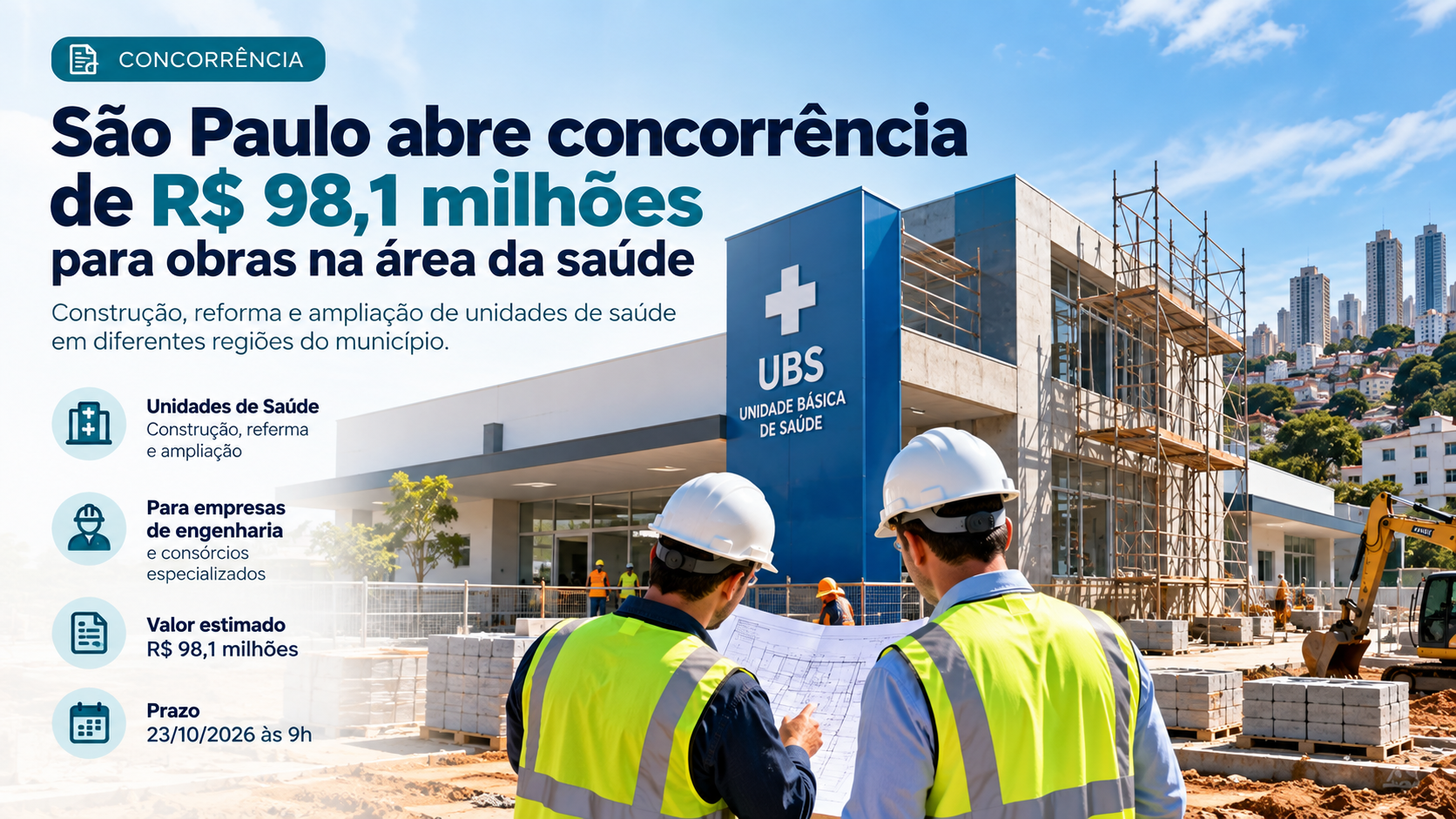 Concorrência para novas unidades.